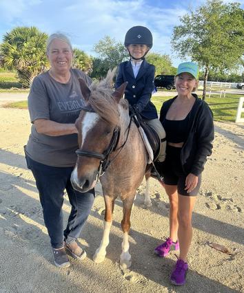 Riding lesson with instructor